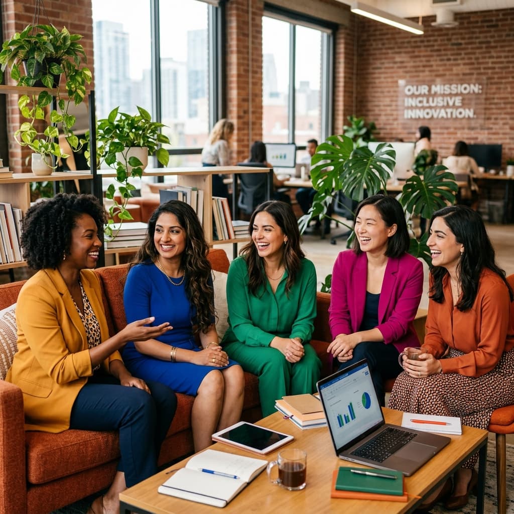 Colorful and beautiful women leaders